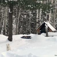 Luna au chalet de sa famille